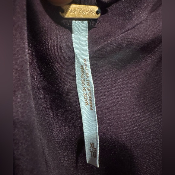 Free People Purple Smocked Sleeveless Blouse - Picture 3 of 3